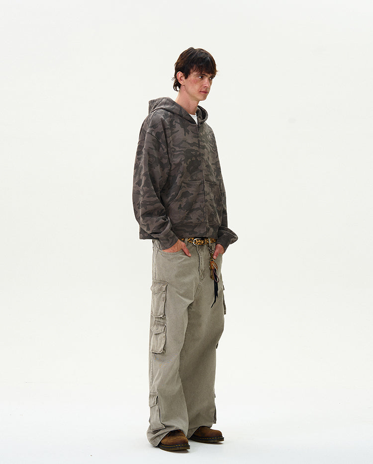 MADWITCH CAMOUFLAGE HOODED TOP #0188