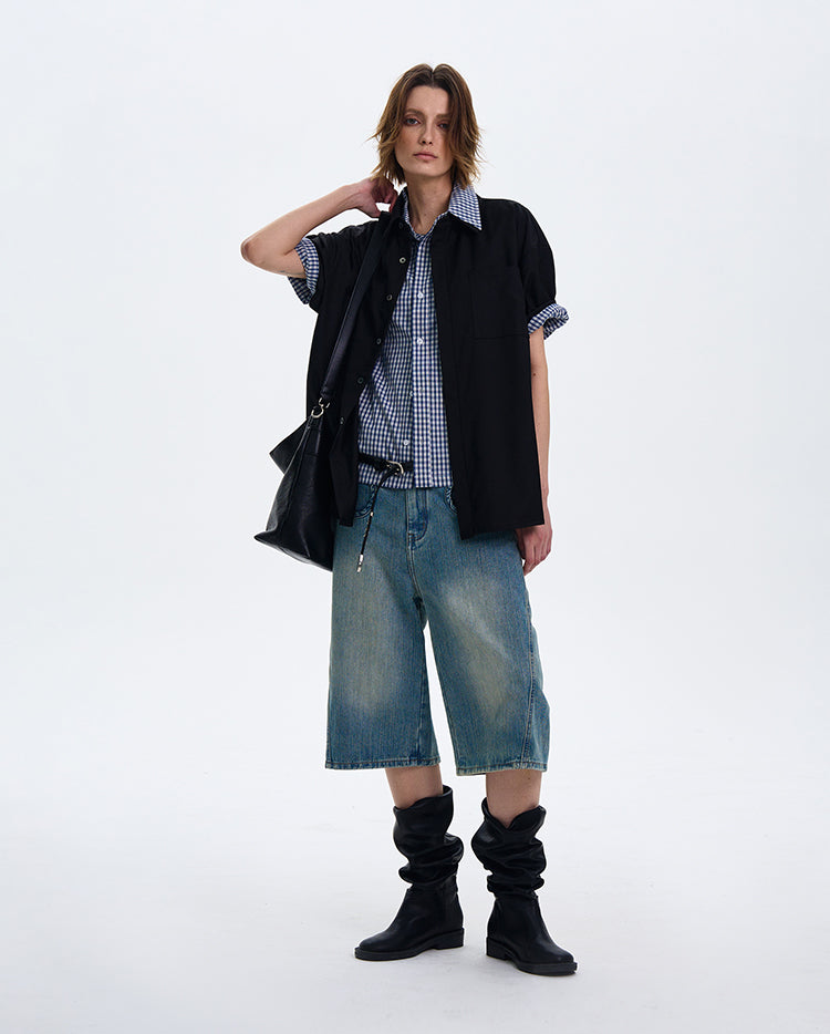 MADWITCH SOLID COLOR CASUAL T-SHIRT #AW2533