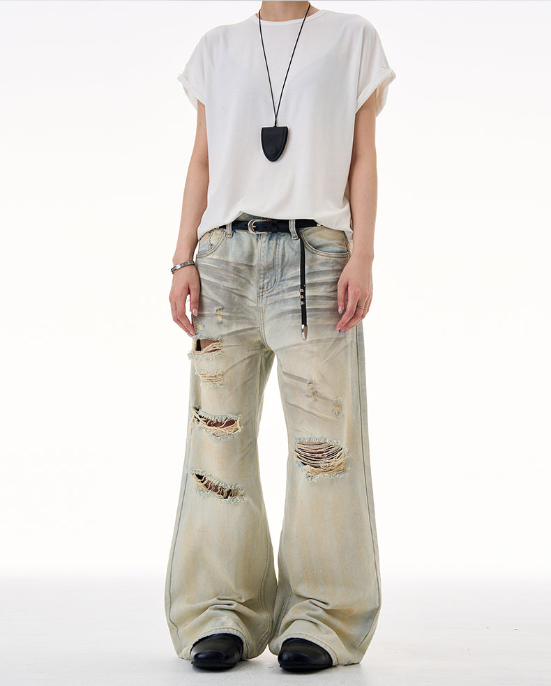 MADWITCH DROP-CROTCH GRAFFITI JEANS #G6831