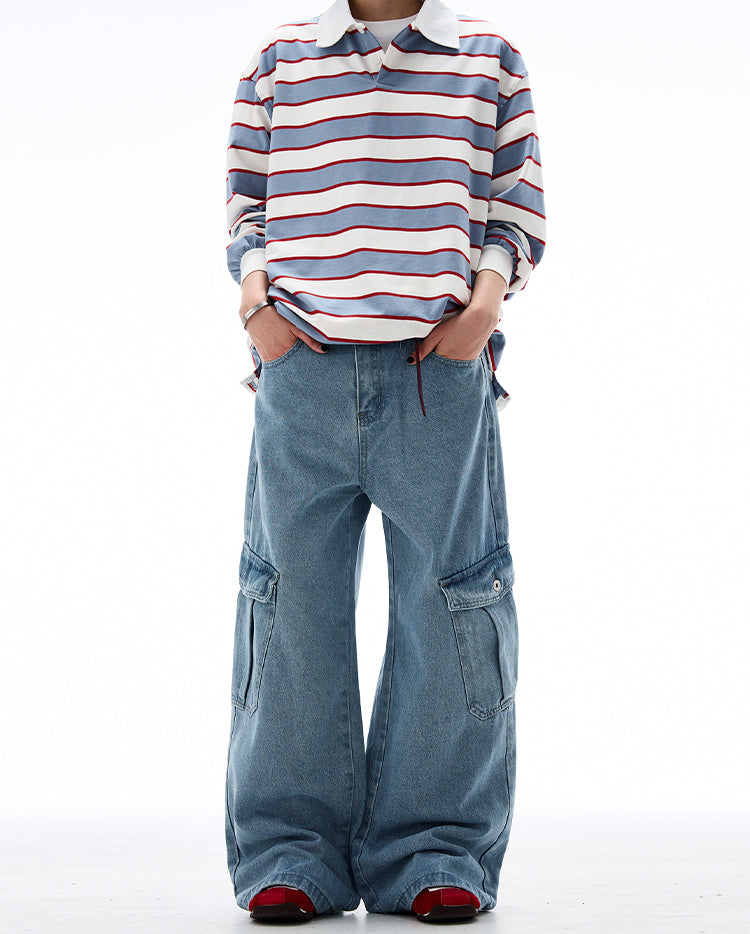 MADWITCH BAGGY WIDE-LEG WORKWEAR JEANS #CK3393