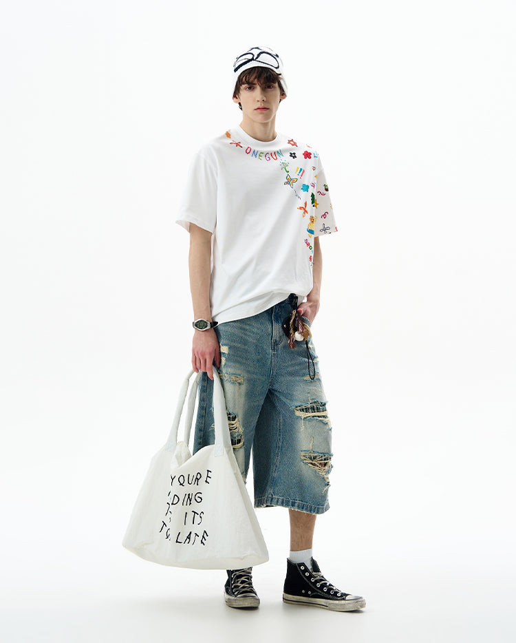 MADWITCH GRAFFITI PRINT TEE #C828