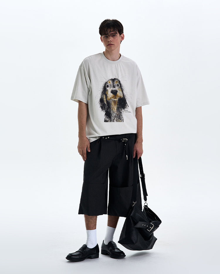 MADWITCH PUPPY PRINT TEE #990635