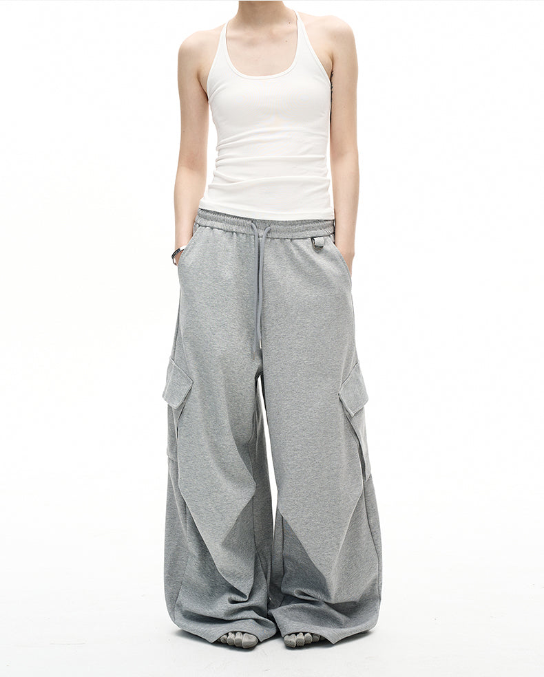 MADWITCH MULTI-POCKET WIDE SWEATPANTS #C930
