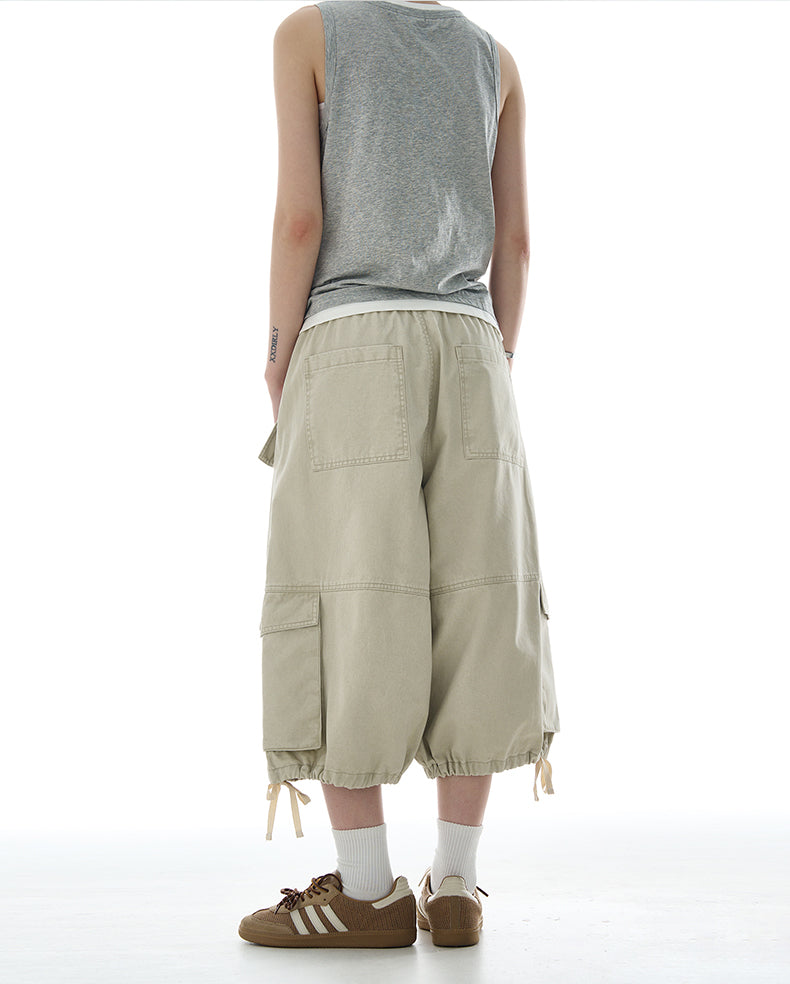 MADWITCH RELAXED FIT UTILITY CARGO SHORTS #A600