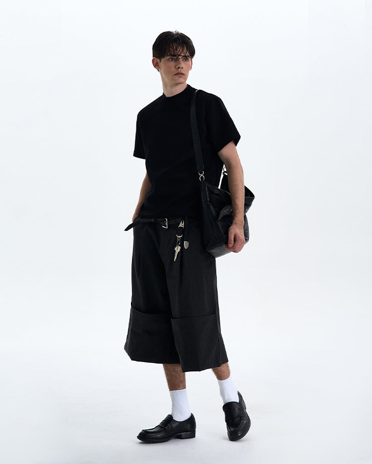 MADWITCH BOXY STRAIGHT SHOULDER T-SHIRT #XY24002