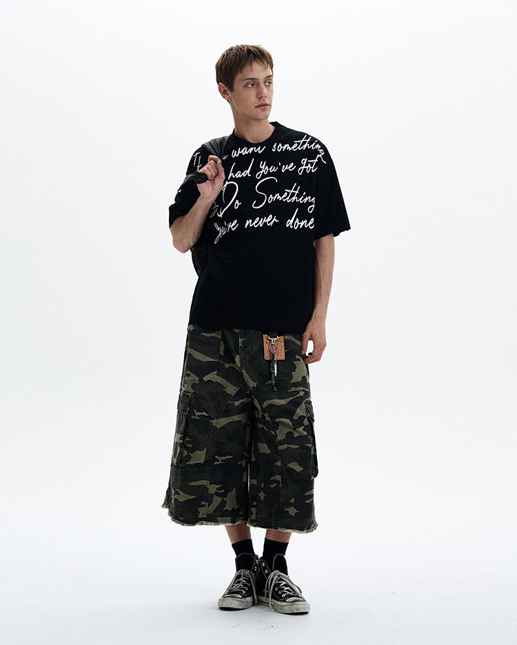 MADWIT LETTER PRINT TEE #27344