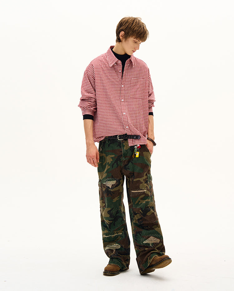 MADWITCH UNISEX VERSATILE CHECKERED SHIRT #CR6213