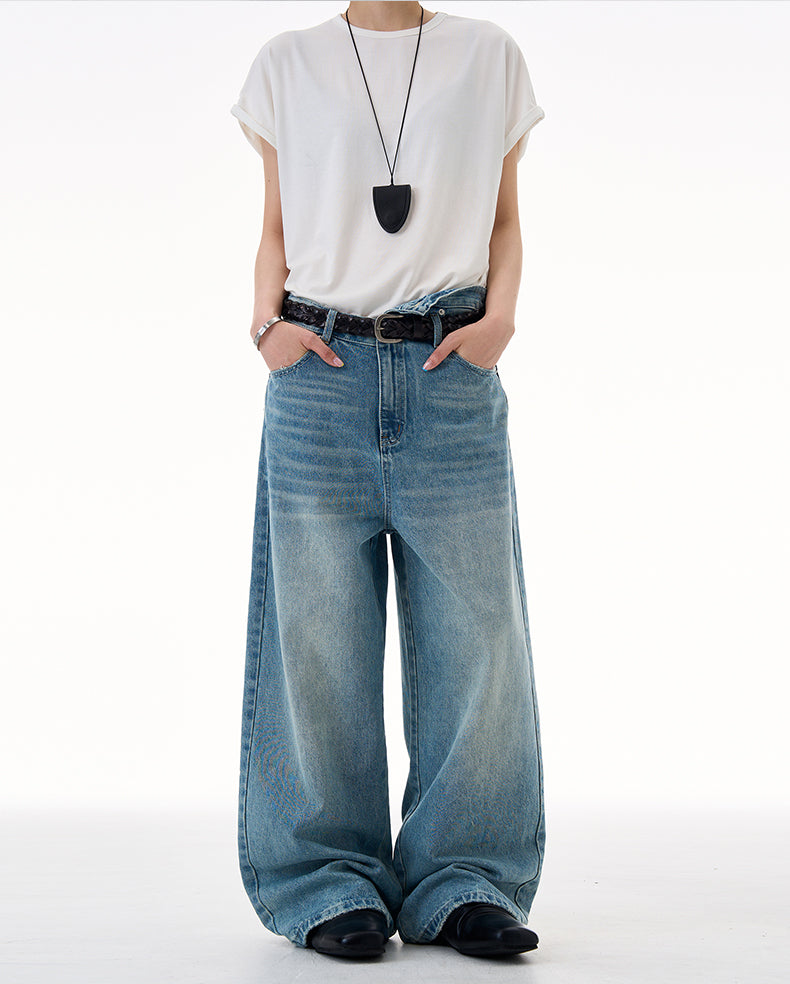 MADWITCH IRREGULAR WASH DENIM PANTS #CK9652