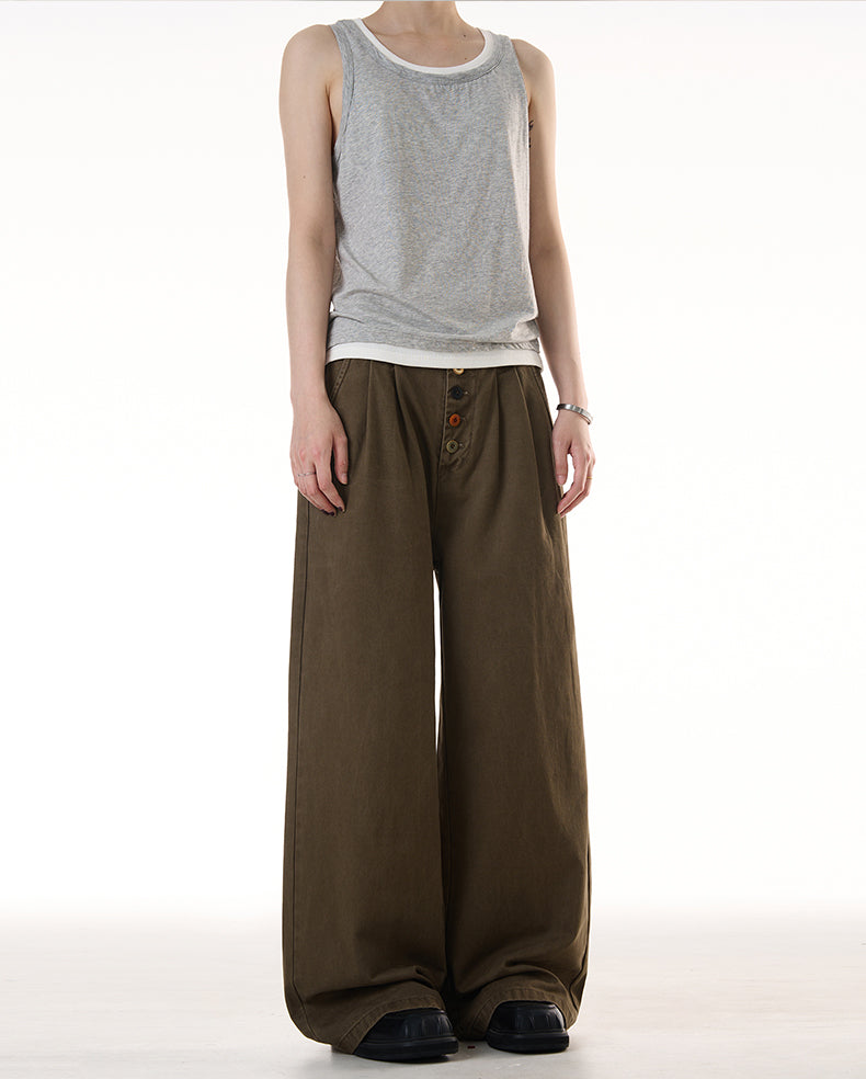 MADWITCH VINTAGE BUTTON WORKWEAR JEANS #CK3513