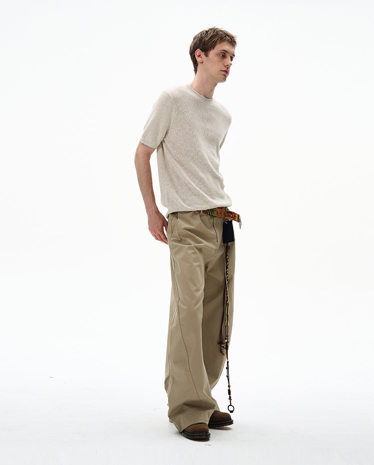 MADWITCH RETRO MINIMALIST KNIT TEE #250115