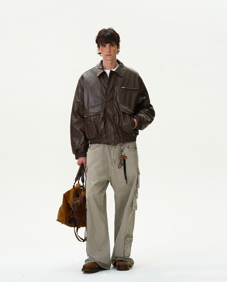 MADWITCH RETRO LEATHER JACKET #RW125