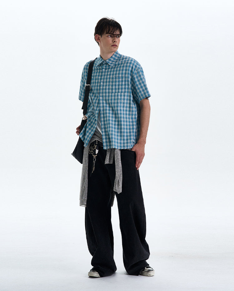 MADWITCH VINTAGE PLAID SHIRT #RC189