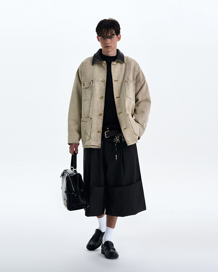 MADWITCH BARN STYLE TURN-DOWN COLLAR JACKET #CW1136
