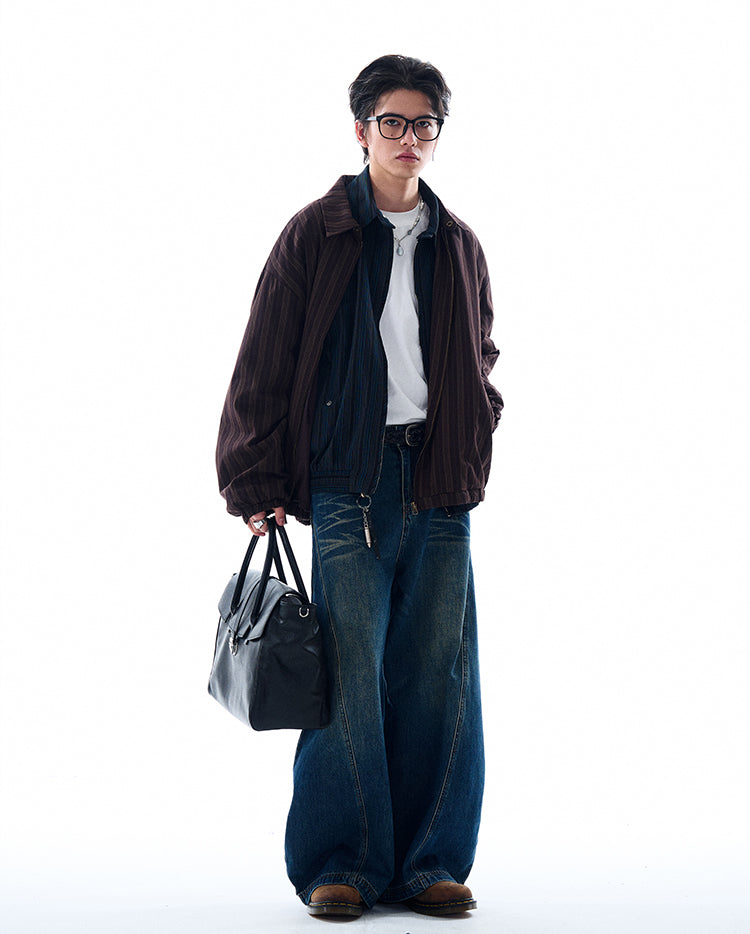 MADWITCH LOOSE STRIPED JACKET #W202