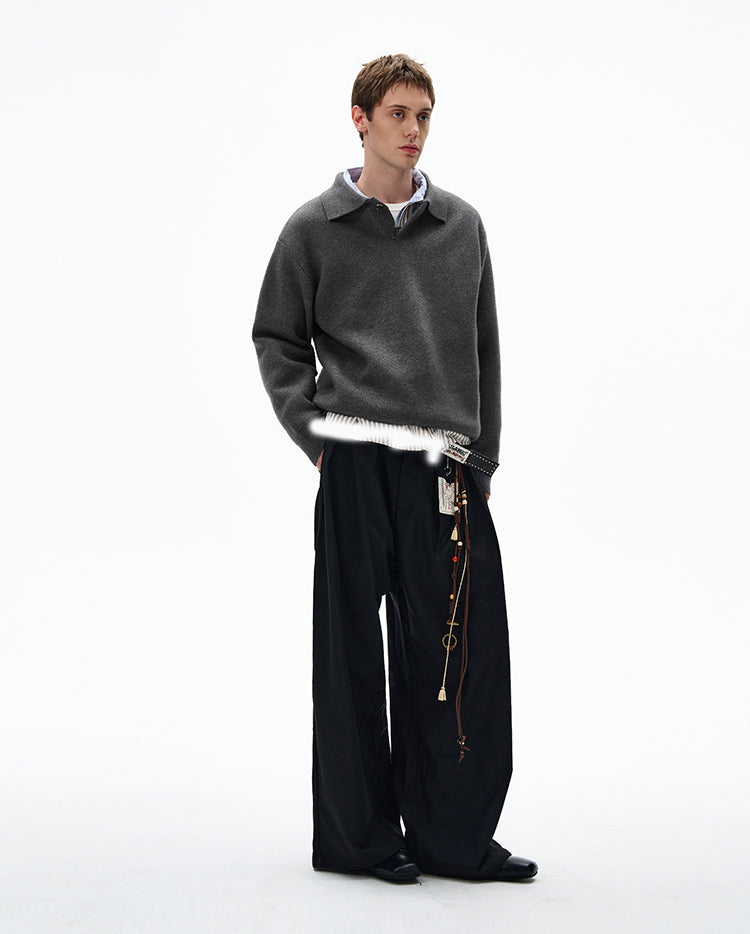 MADWITCH UNISEX KNITTED POLO SWEATER #6301
