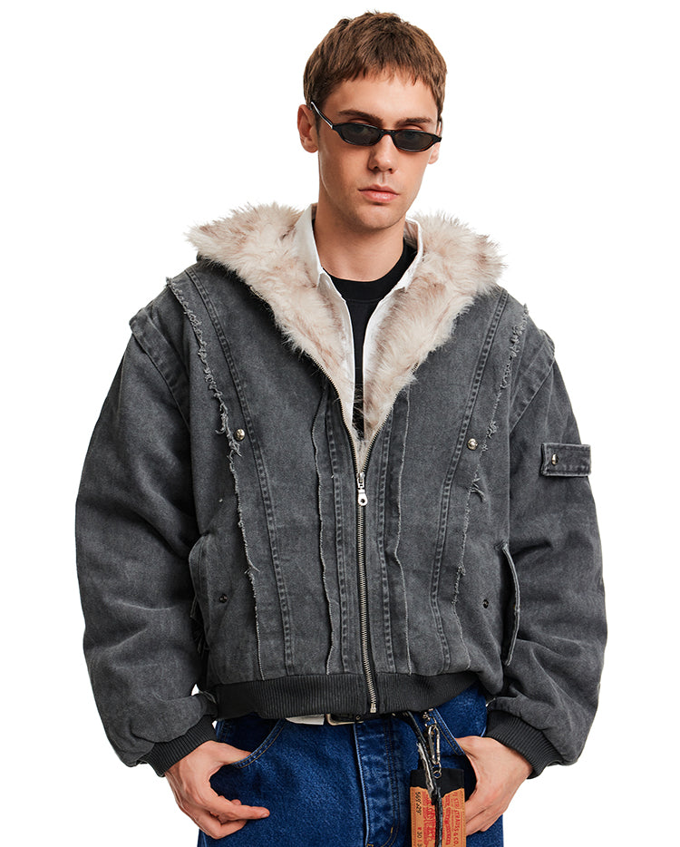 MADWITCH SHEAR CROP PARKA #BM325