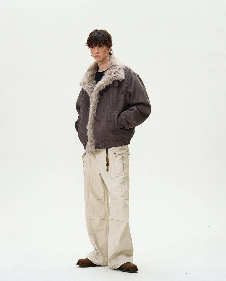 MADWITCH LOOSE FIT FUR-COLLAR JACKET #990213