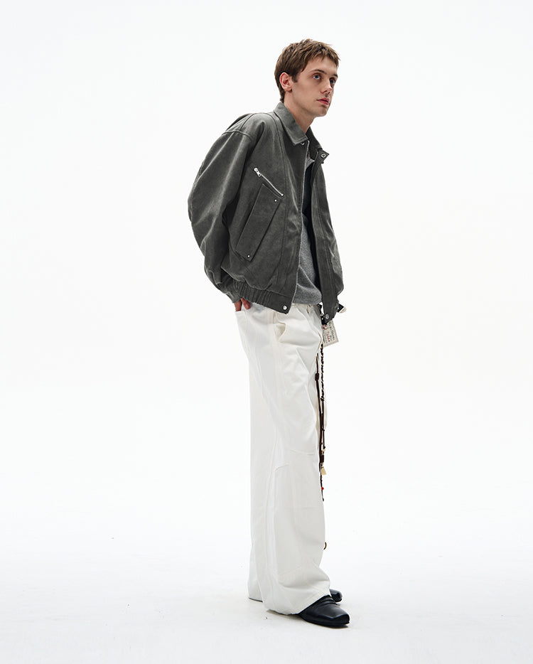 MADWITCH UNISEX SUEDE UTILITY JACKET #L963