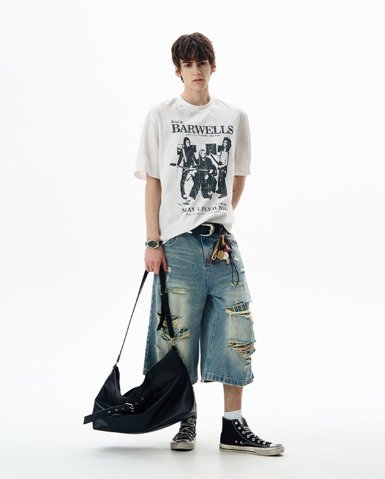 MADWITCH ROCK RETRO TEE #BW25701