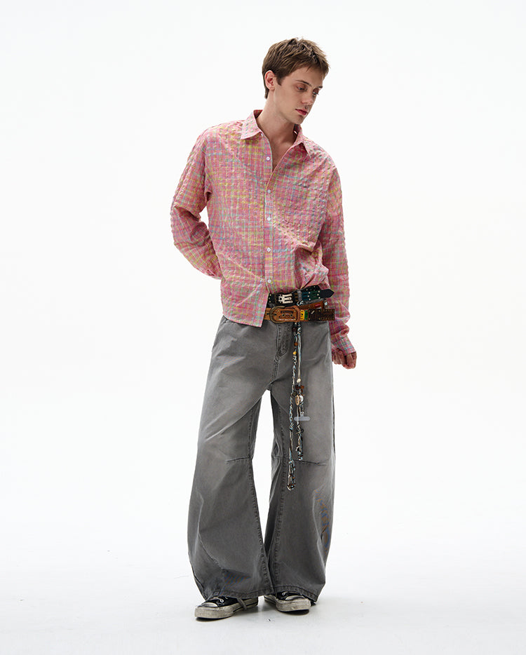 MADWITCH UNISEX BUBBLE COTTON LONG SLEEVE SHIRT #CR6218