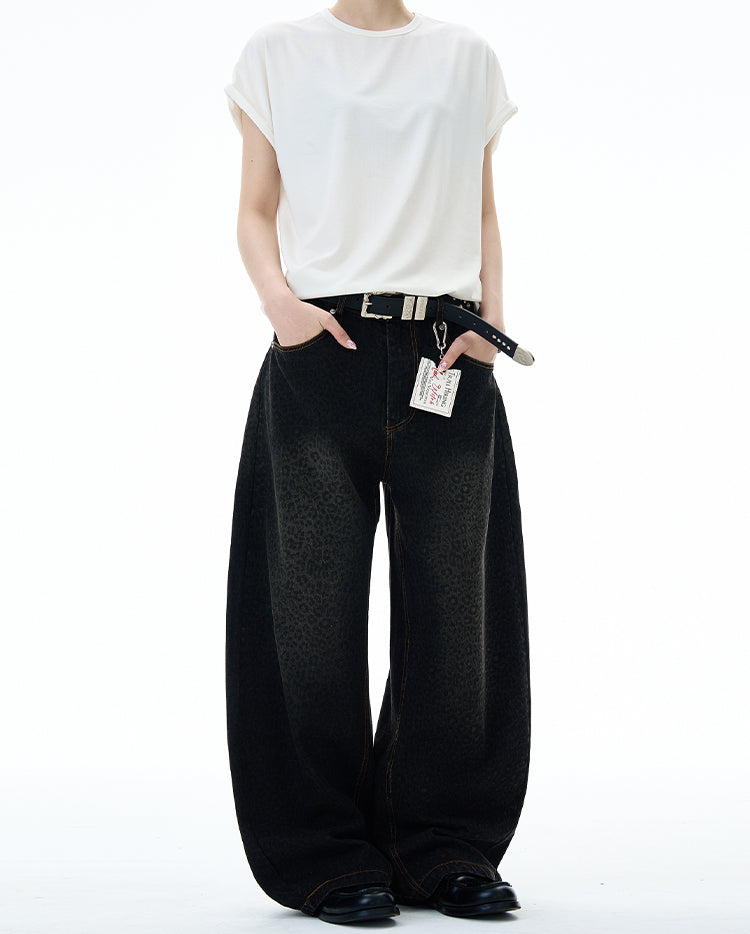 MADWITCH WASHED LEOPARD FLARE PANTS #BNK157
