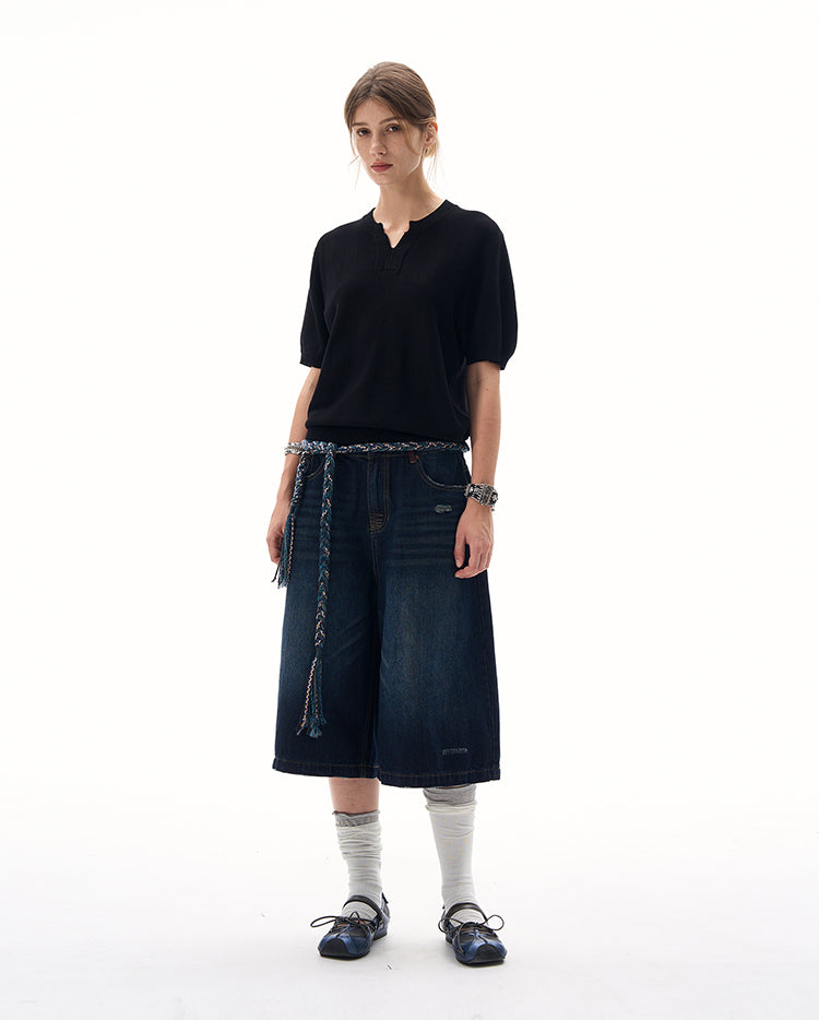 MADWITCH CLEAN FIT KNIT T-SHIRT #M6113
