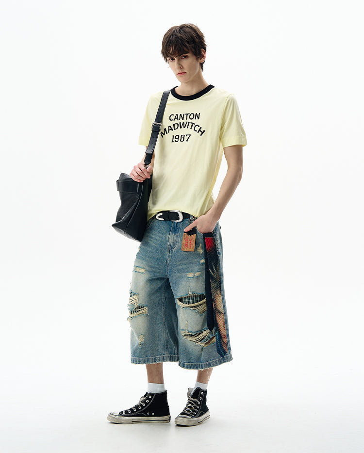 MADWITCH CREW NECK DROP SHOULDER TEE #MD4198