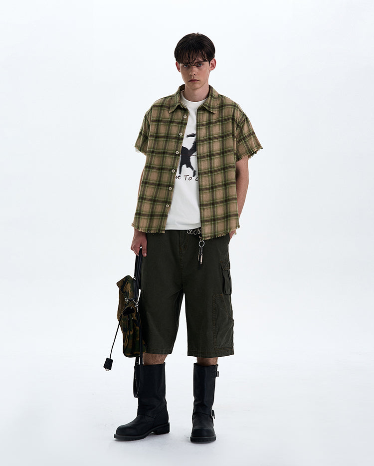 MADWITCH RAW HEM VINTAGE SHIRT #0230