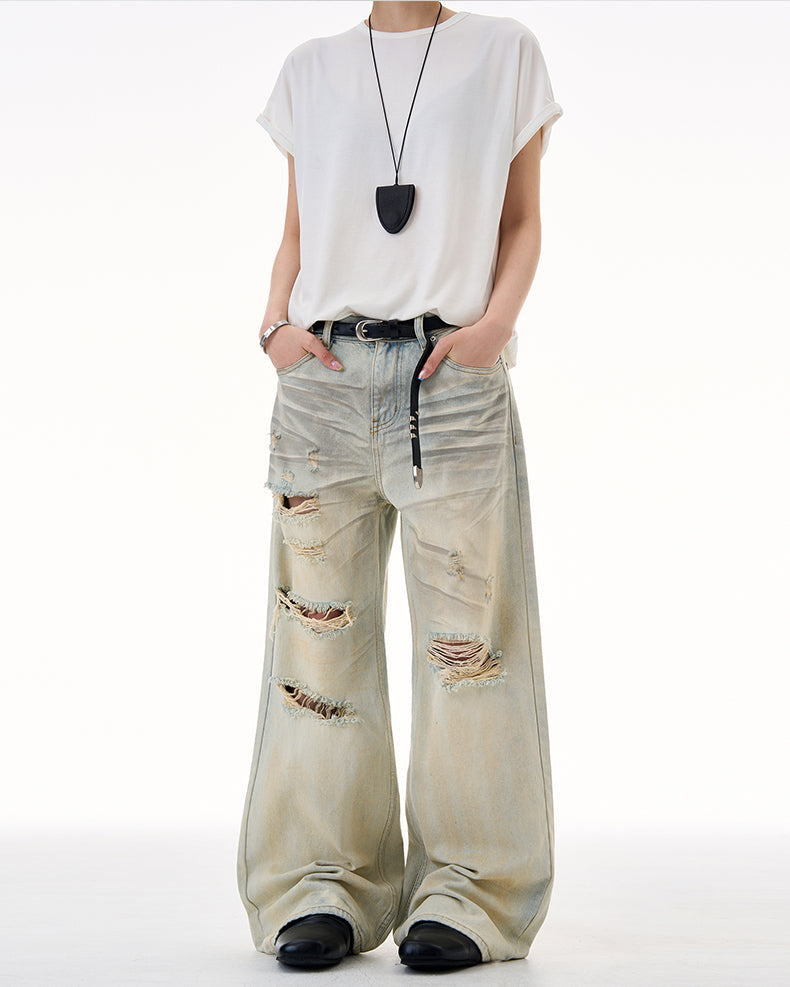 MADWITCH DROP-CROTCH GRAFFITI JEANS #G6831