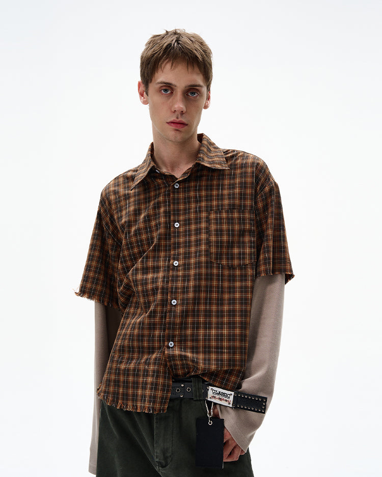 MADWITCH UNISEX FAUX TWO-PIECE SHIRT #CR601