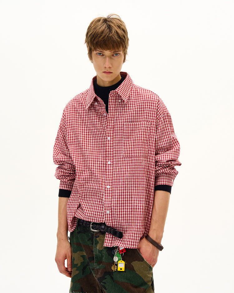 MADWITCH UNISEX VERSATILE CHECKERED SHIRT #CR6213