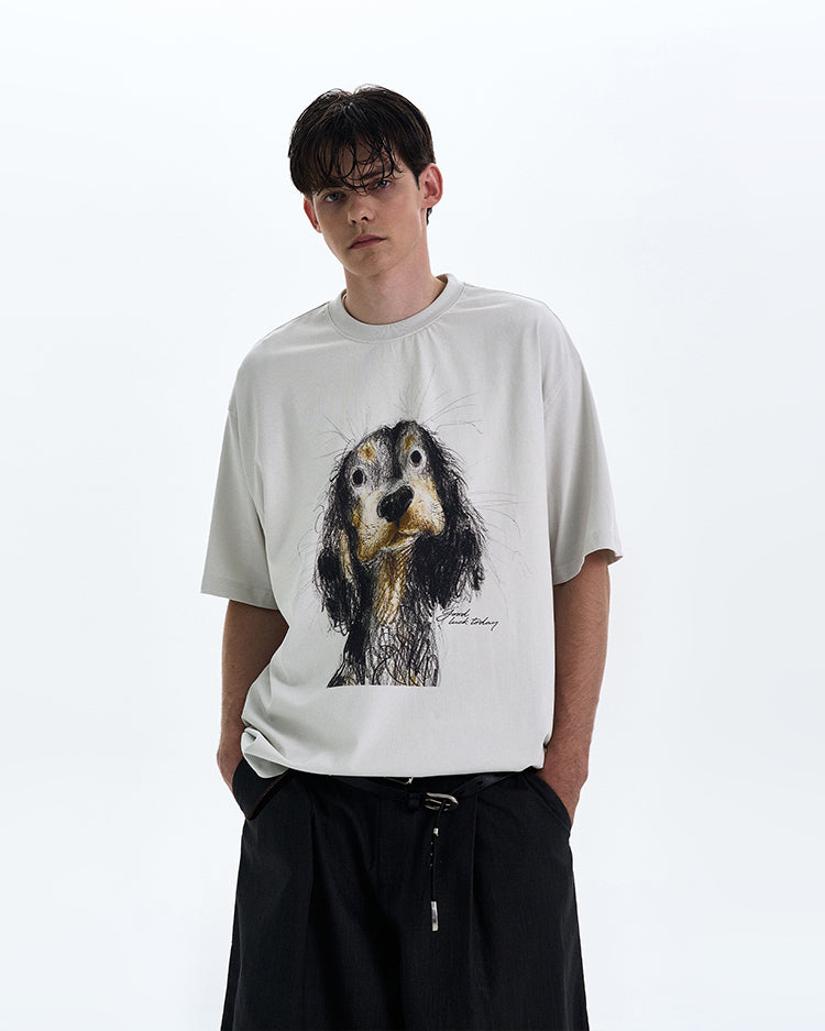 MADWITCH PUPPY PRINT TEE #990635