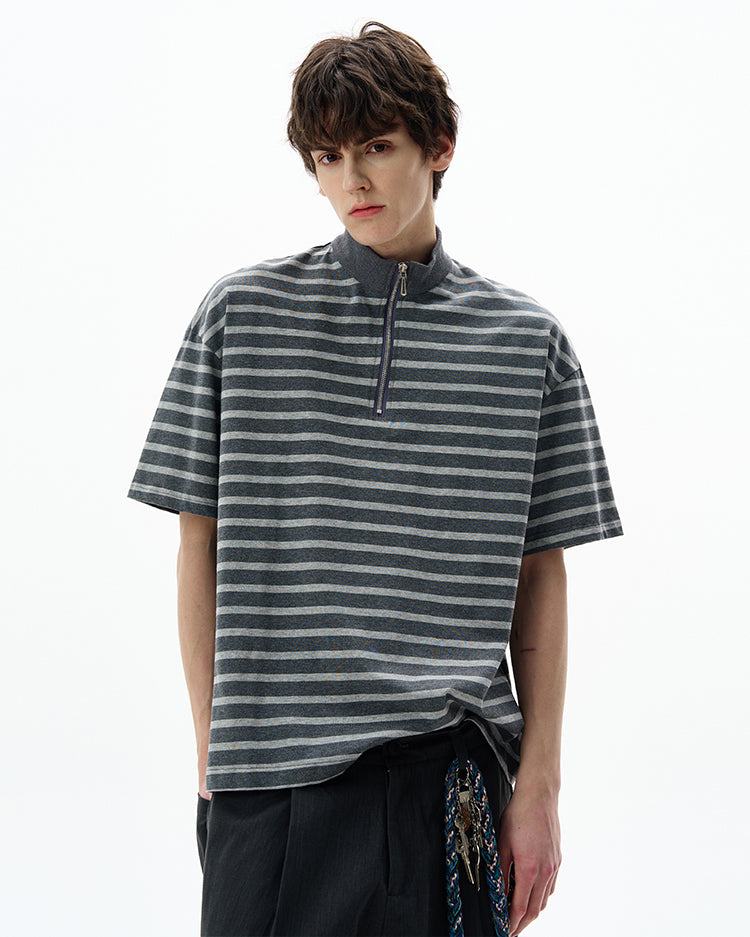 MADWITCH HALF-ZIP DESIGN TSHIRT #6973