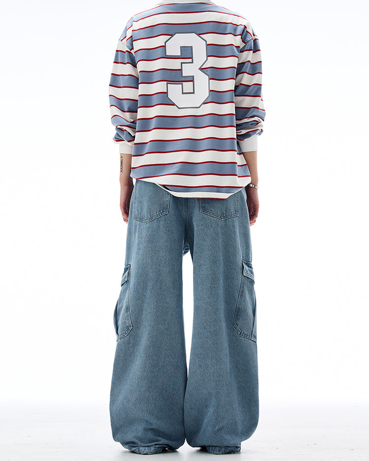 MADWITCH BAGGY WIDE-LEG WORKWEAR JEANS #CK3393