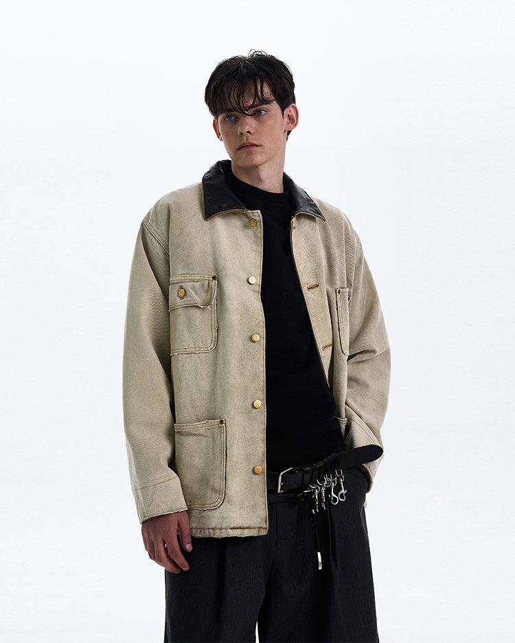 MADWITCH BARN STYLE TURN-DOWN COLLAR JACKET #CW1136