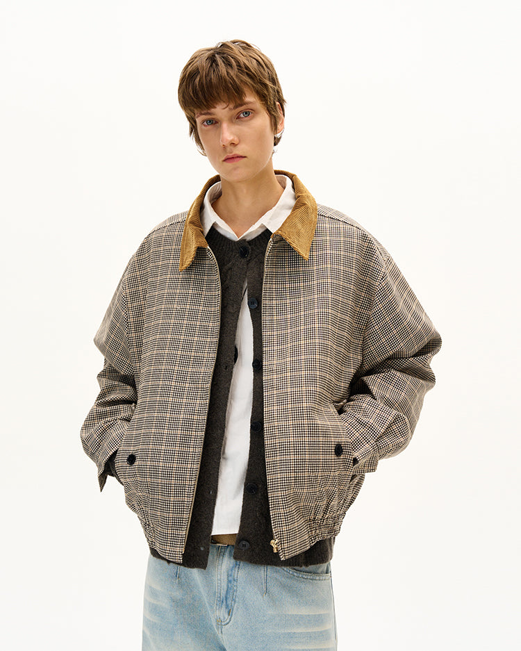 MADWITCH UNISEX CONTRAST COLLAR PATCHWORK JACKET #G1412