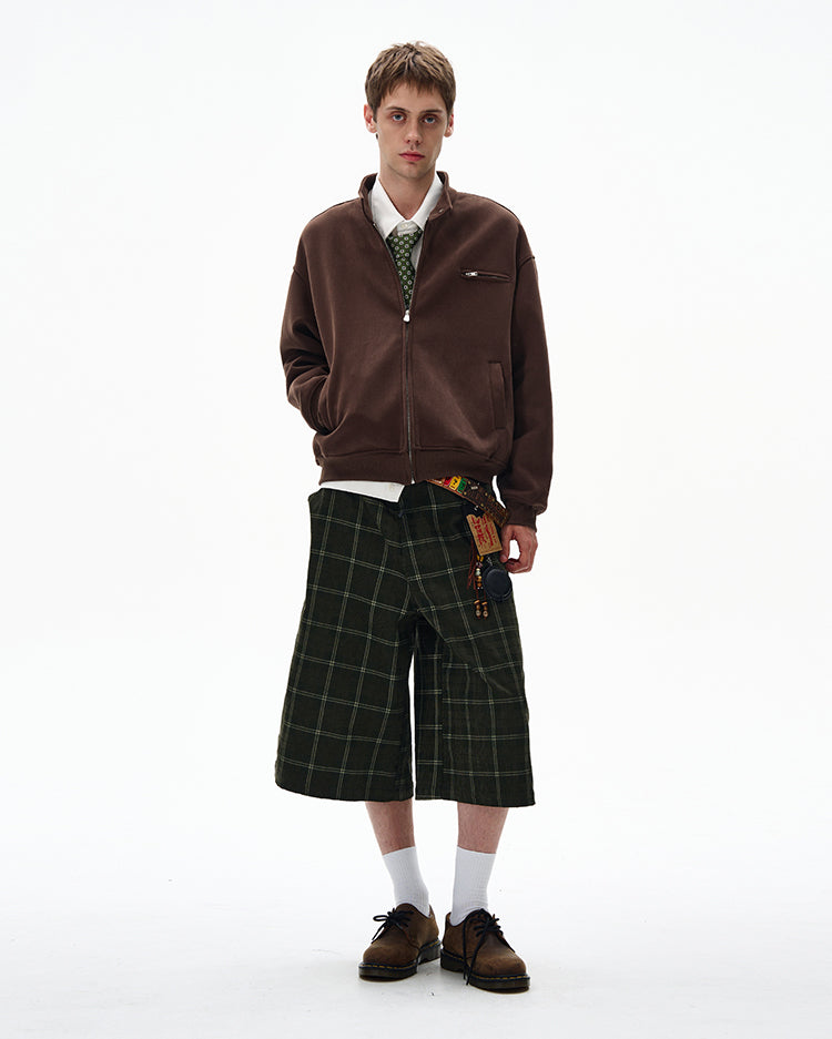 MADWITCH UNISEX MINIMALIST STAND COLLAR JACKET #AB1080