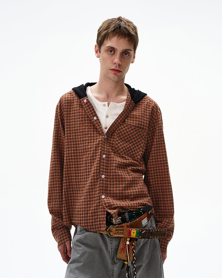 MADWITCH UNISEX COMMUTER HOODED SHIRT #CR602