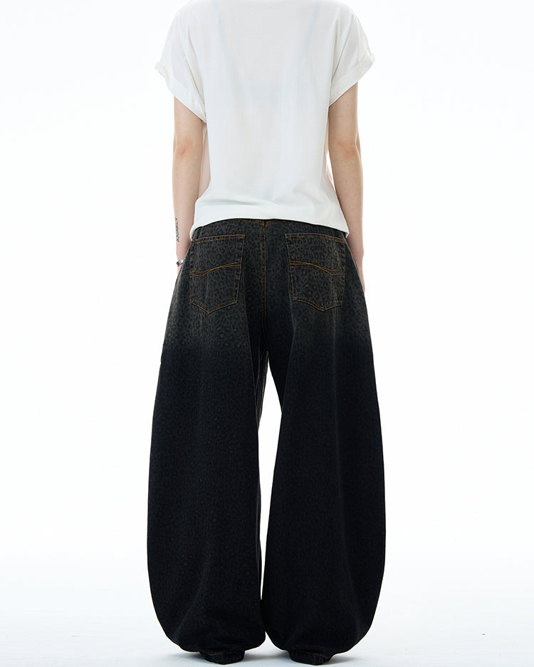 MADWITCH WASHED LEOPARD FLARE PANTS #BNK157
