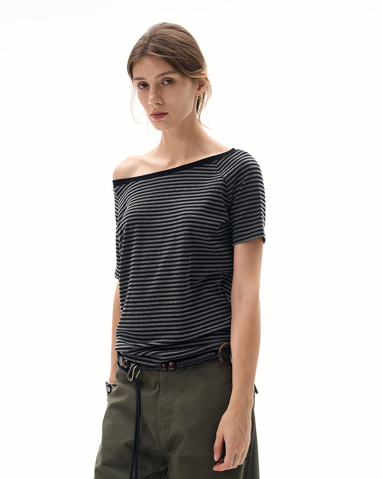 MADWITCH ASYMMETRIC SLIM TEE #G25
