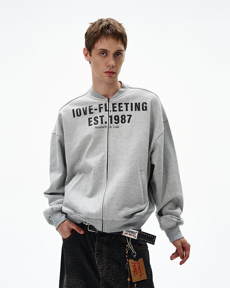 MADWITCH UNISEX VINTAGE ZIP-FRONT SHIRT #MD4153