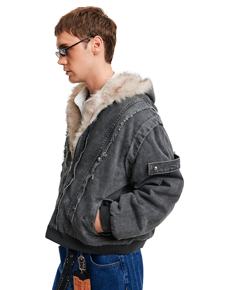 MADWITCH SHEAR CROP PARKA #BM325