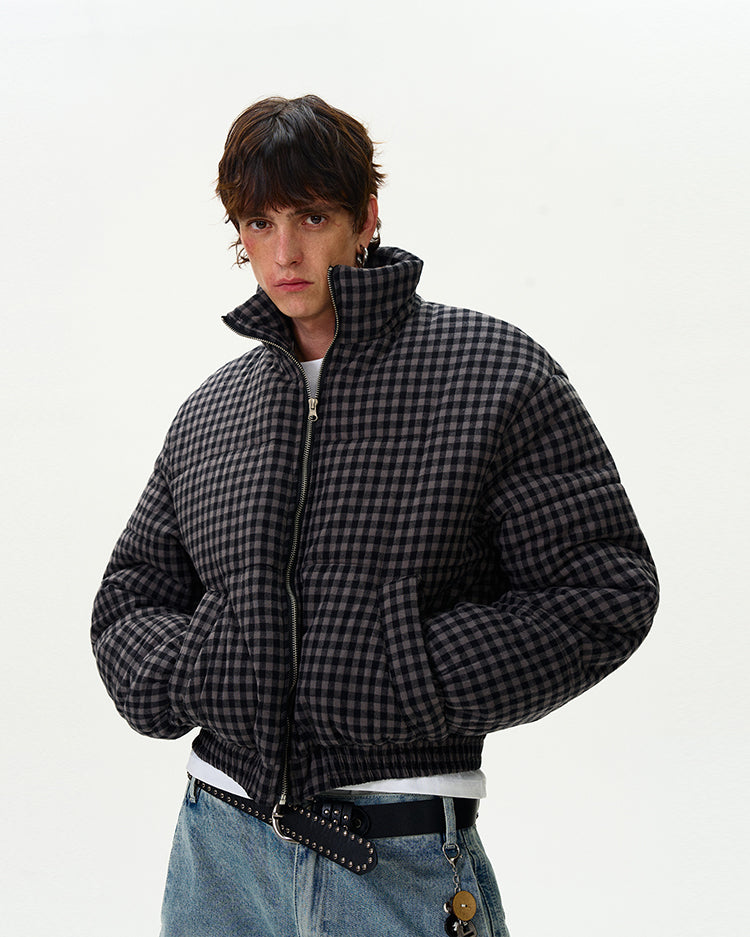 MADWITCH SHORT PLAID COTTON JACKET #RW134