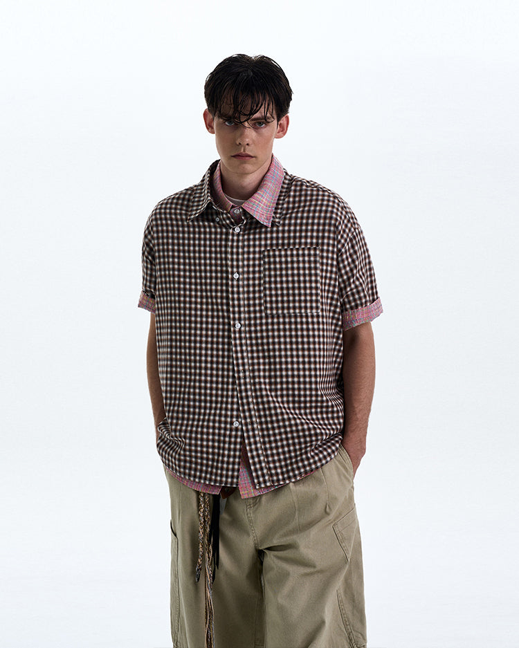 MADWITCH POLKA DOT CHECKERED SHIRT #CR222