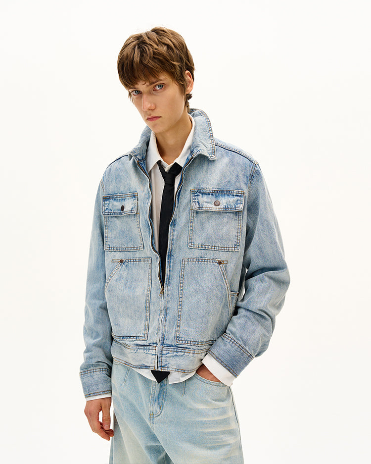 MADWITCH UNISEX VINTAGE WASHED DENIM JACKET #G6863