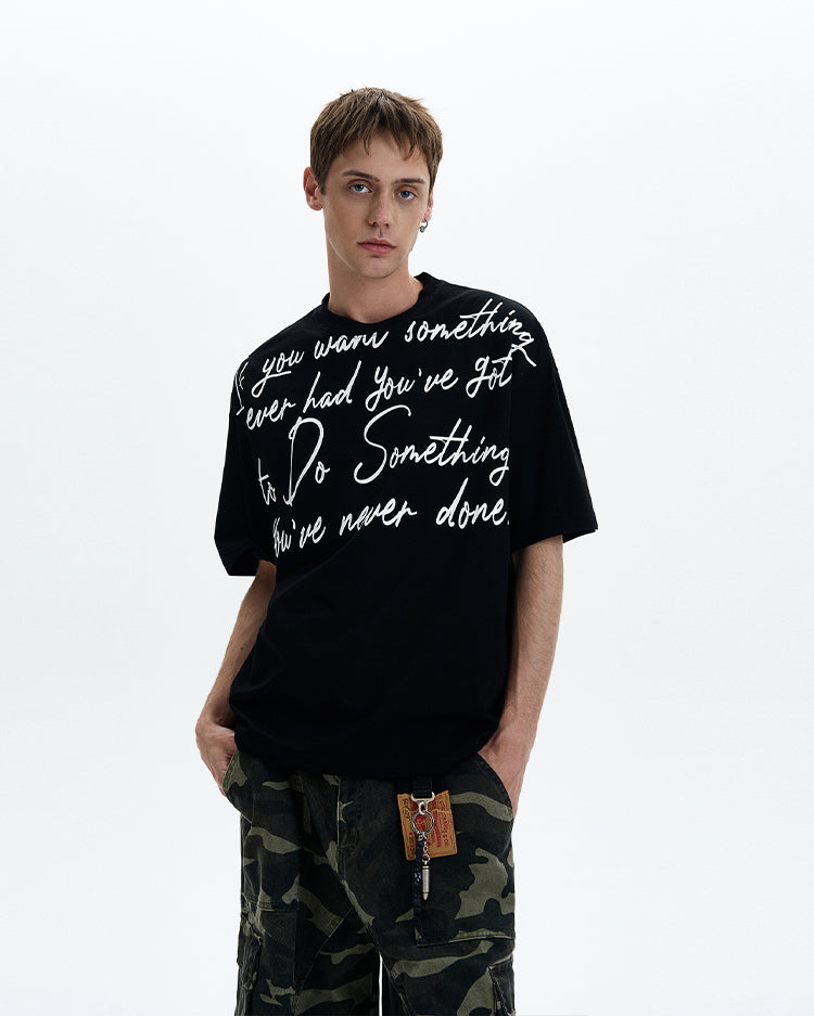 MADWIT LETTER PRINT TEE #27344