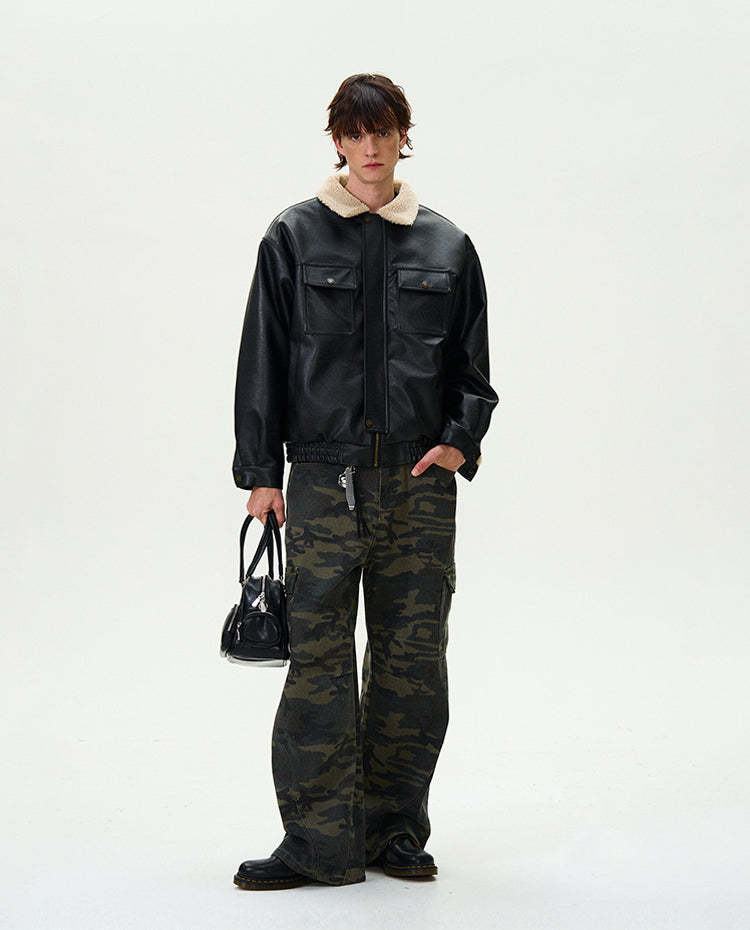 MADWITCH THICKENED PU LEATHER JACKET #G1060