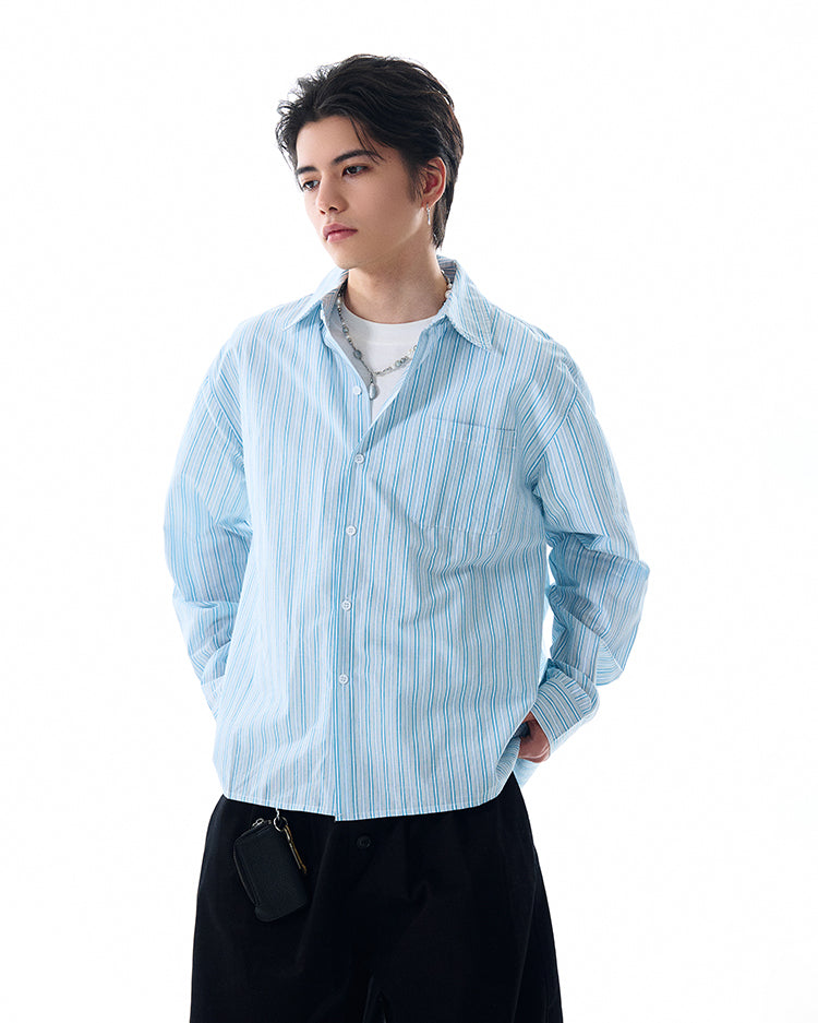 MADWITCH STRIPED LONG SHIRT #RC158