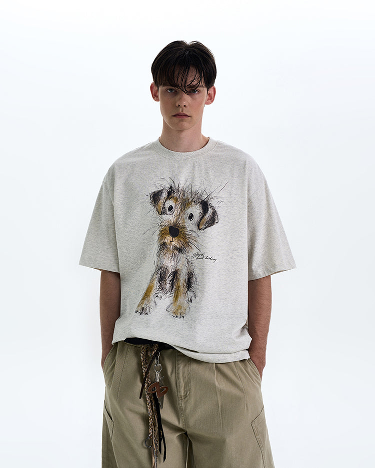 MADWITCH PUPPY PRINT TEE #990599