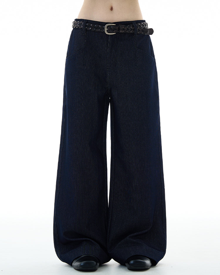 MADWITCH DRAPEY STRAIGHT DENIM PANTS #9910